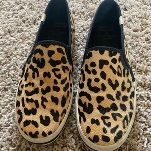 Keds Kate Spade Pony Hair Cheetah Slip On